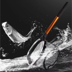Thickened metal alloy pole landing net