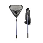 Triangular telescopic folding landing net