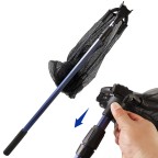 Triangular telescopic folding landing net