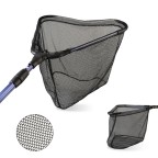 Triangular telescopic folding landing net