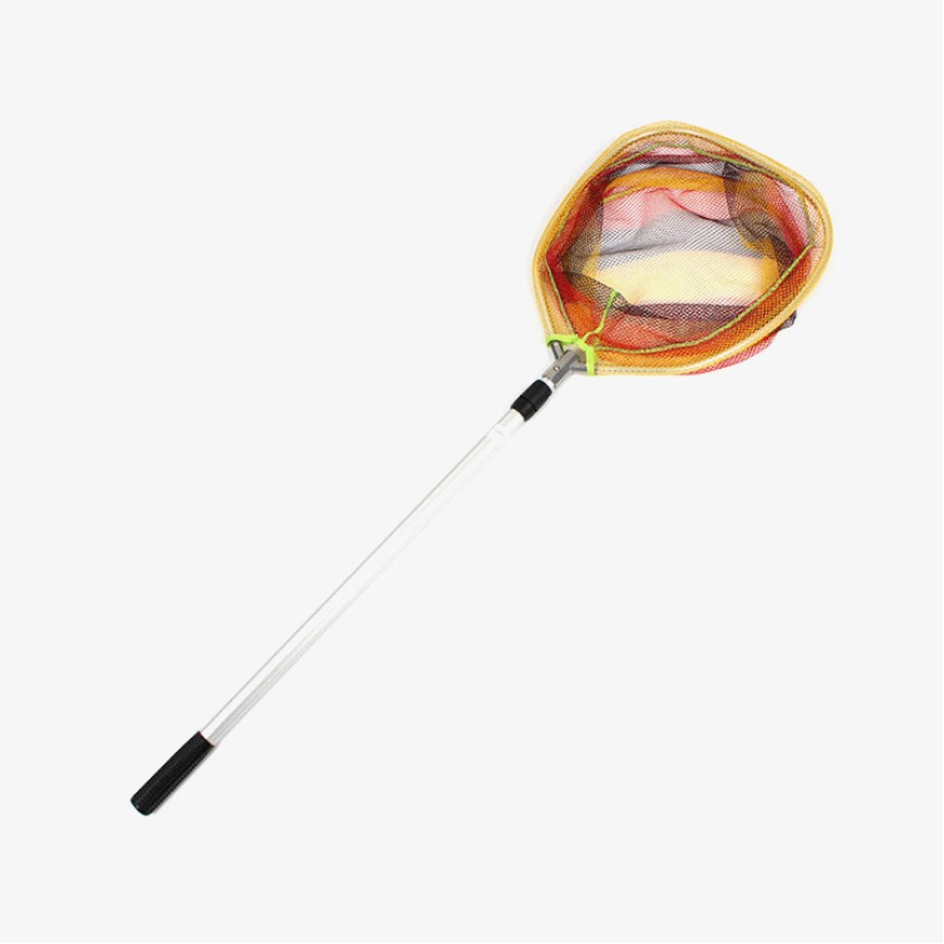 Telescopic rubber-coated landing net