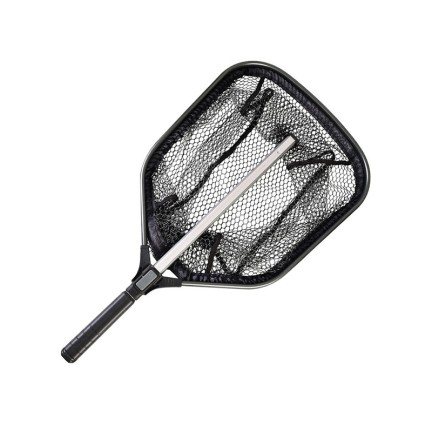 Portable short retractable landing net