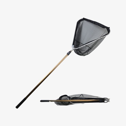 Telescopic anti-slip long-handled landing net
