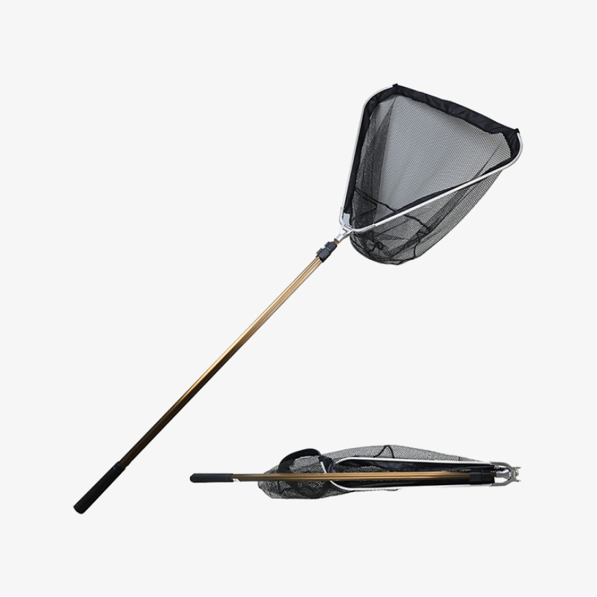 Telescopic anti-slip long-handled landing net
