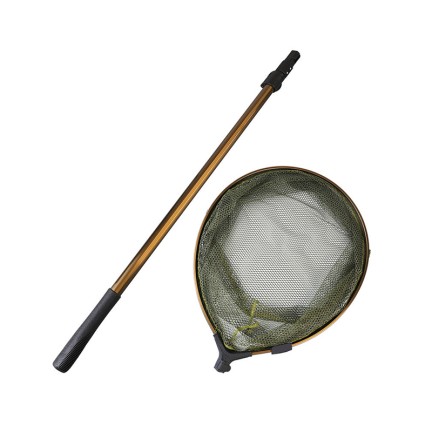 Flexible and detachable aluminum alloy pole landing net