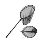 Outdoor retractable folding landing net