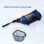 Large deluxe foldable landing net