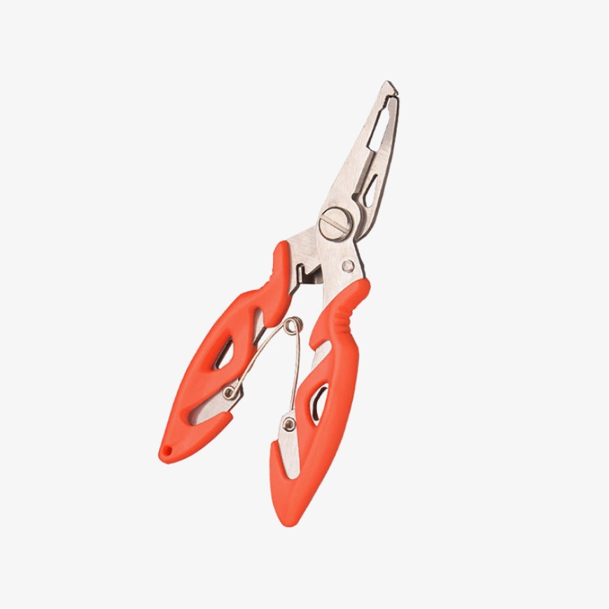Compact and portable stainless steel fishing pliers