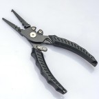 Durable black stainless steel fishing pliers