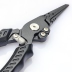 Durable black stainless steel fishing pliers