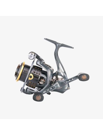Double-handle metal left-handled fishing reel