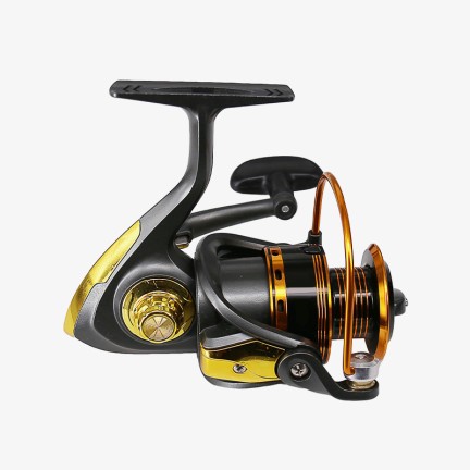 Comfortable rocker arm metal spinning fishing reel
