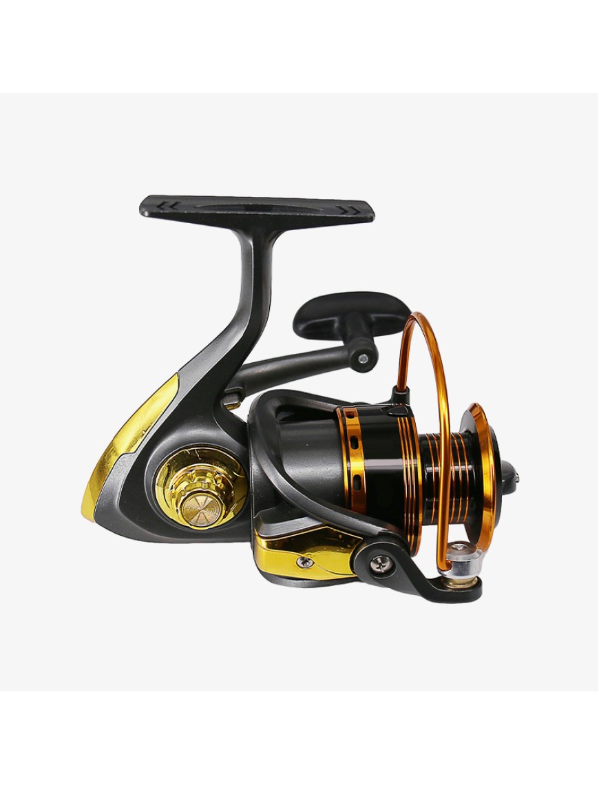 Comfortable rocker arm metal spinning fishing reel