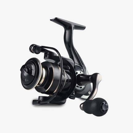Black high-strength spinning fishing reel