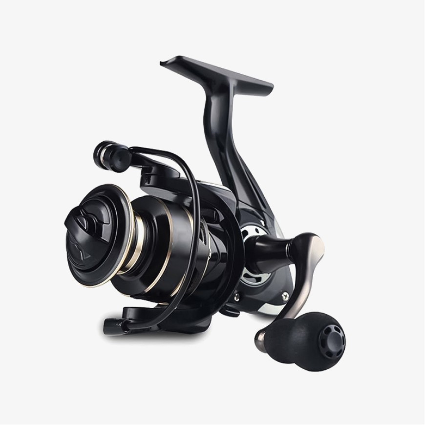 Black high-strength spinning fishing reel