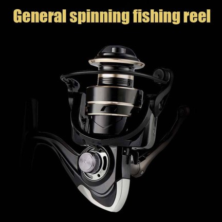 Black high-strength spinning fishing reel