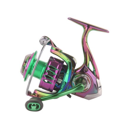 Colorful all-metal spinning fishing reel