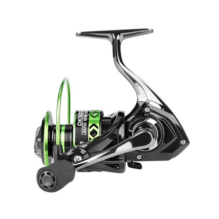 Green right-handed metal fishing reel
