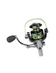 Green right-handed metal fishing reel