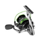 Green right-handed metal fishing reel
