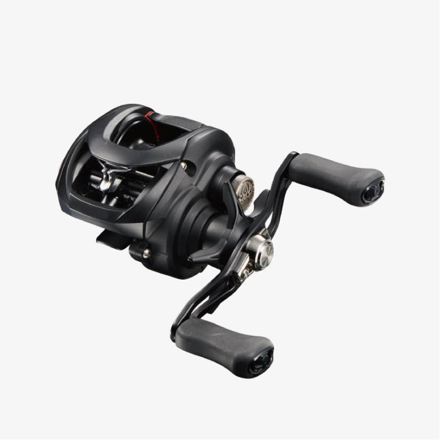 Black double-handle spinning fishing reel