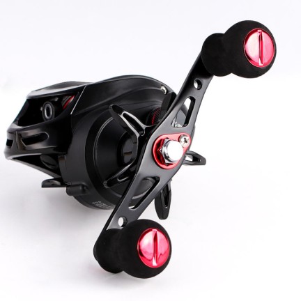 Wear-resistant and non-slip double-handle fishing reel