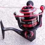 Red aluminum alloy rocker arm metal fishing reel
