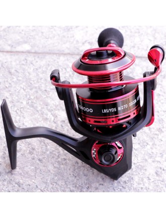 Red aluminum alloy rocker arm metal fishing reel