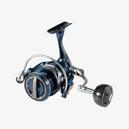 Blue high-strength aluminum spinning fishing reel