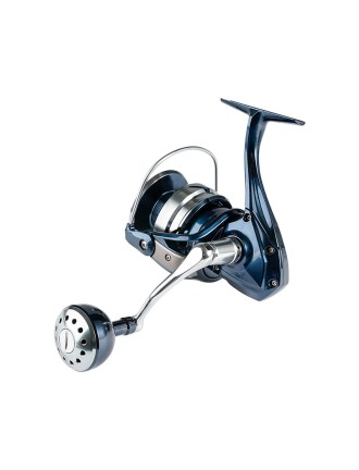 Blue high-strength aluminum spinning fishing reel