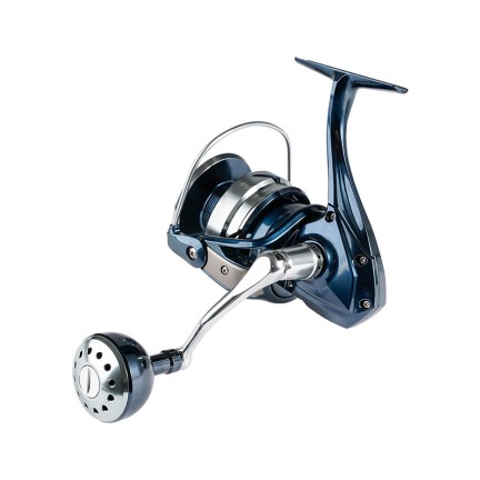 Blue high-strength aluminum spinning fishing reel