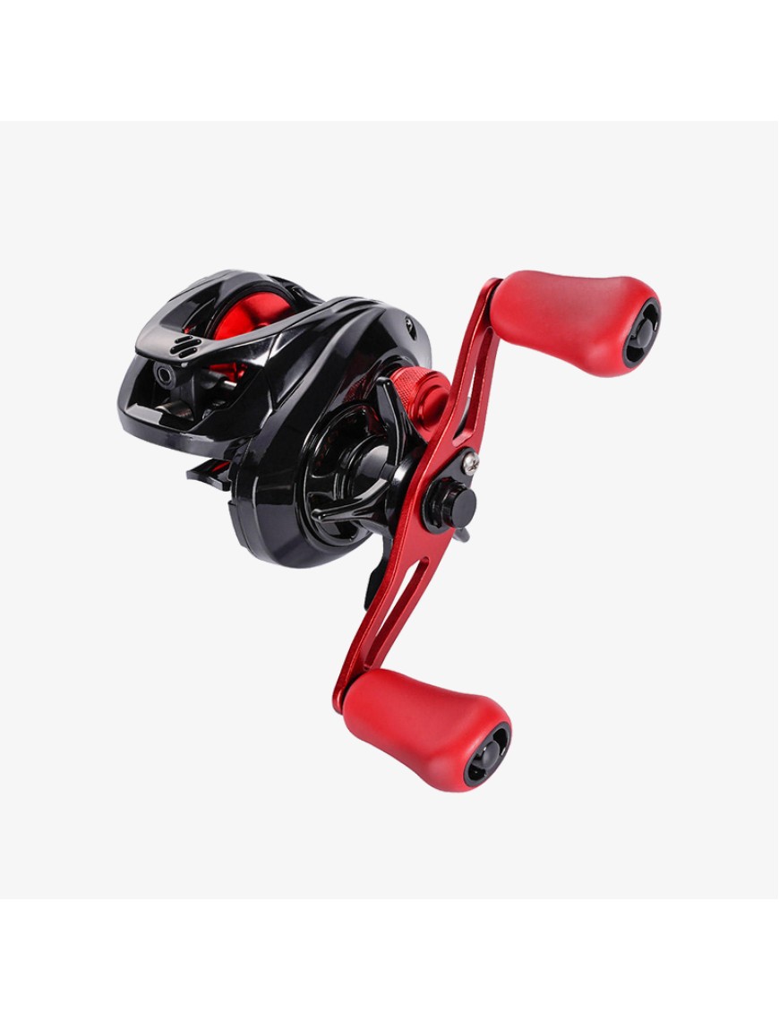 High-carbon recreational dual-brake fishing reel