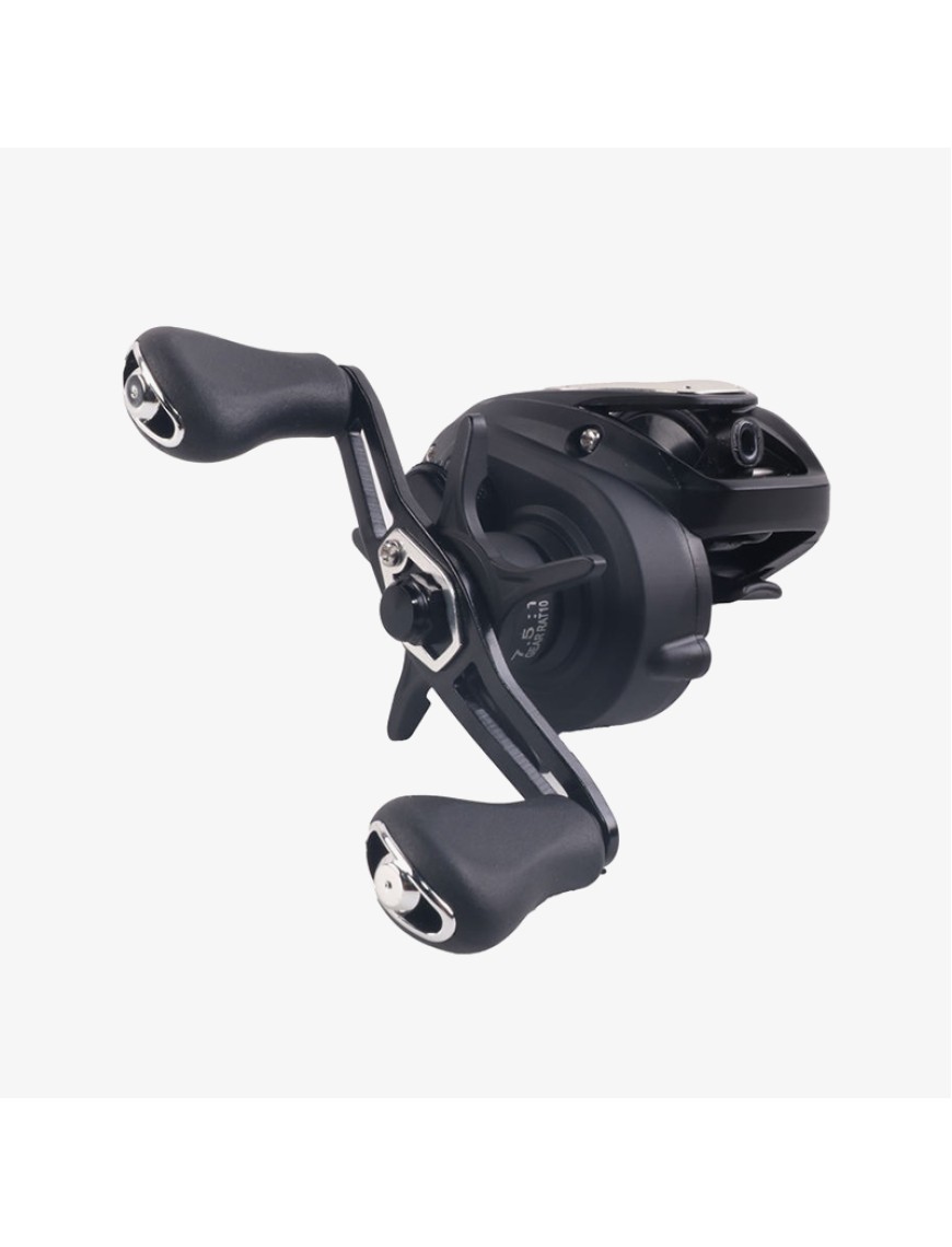 Carbon fiber black double-handle fishing reel