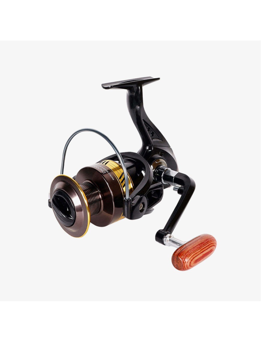 Foldable interchangeable rocker arm rotating fishing reel