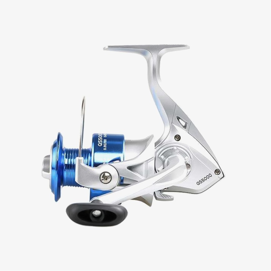 Stable braking rotating fishing reel