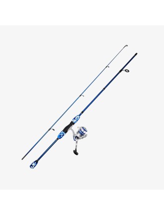 Stylish printed fiberglass fishing rod set