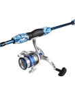 Stylish printed fiberglass fishing rod set
