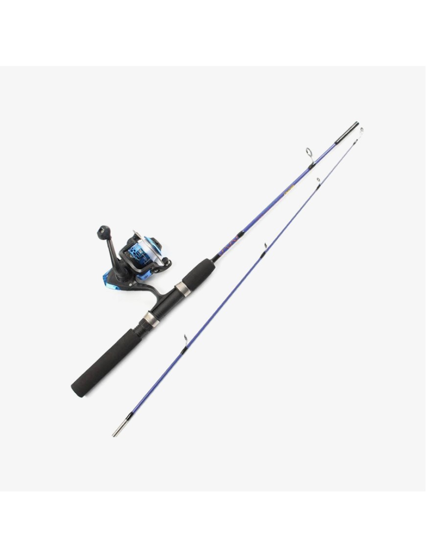 High-strength solid fiberglass fishing rod set