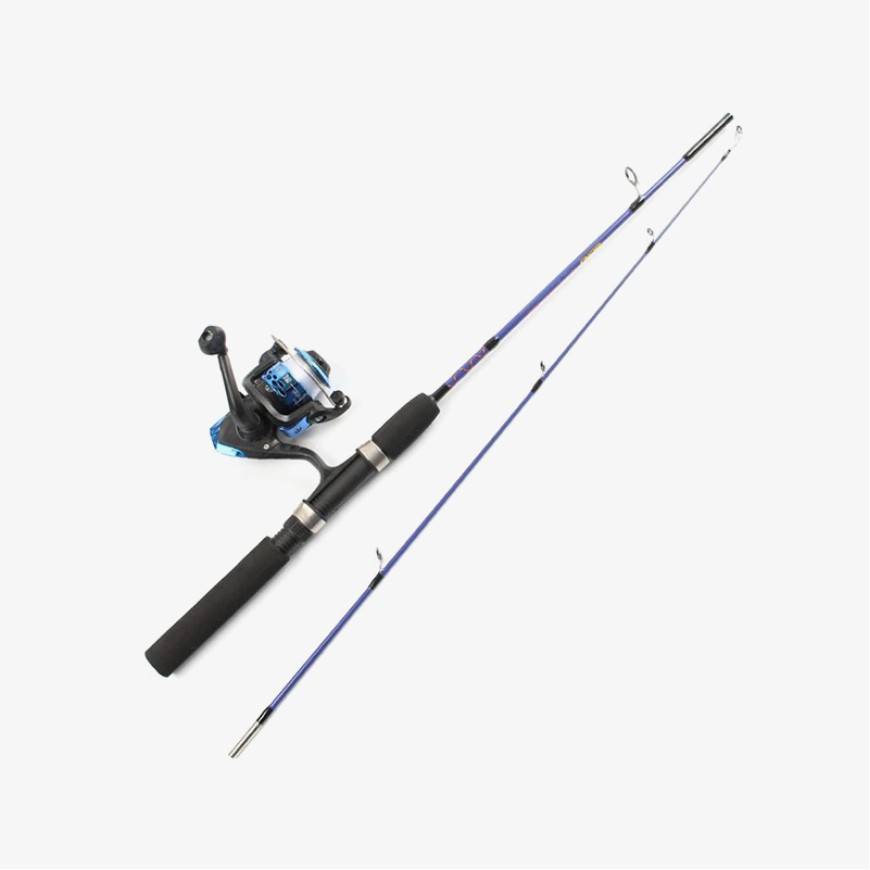 High-strength solid fiberglass fishing rod set