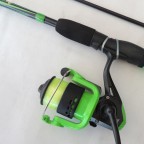 Two-section anti-slip straight handle fishing rod set