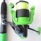 Two-section anti-slip straight handle fishing rod set