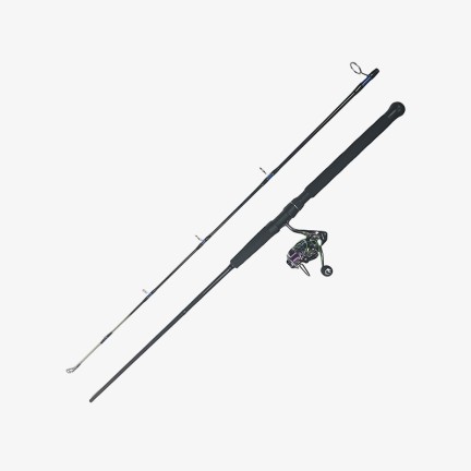 Multi-layer carbon fiber straight-handle fishing rod set