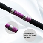 Two-section solid fiberglass fishing rod set