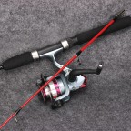 Solid carbon fiber 2-section fishing rod set