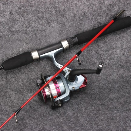 Solid carbon fiber 2-section fishing rod set