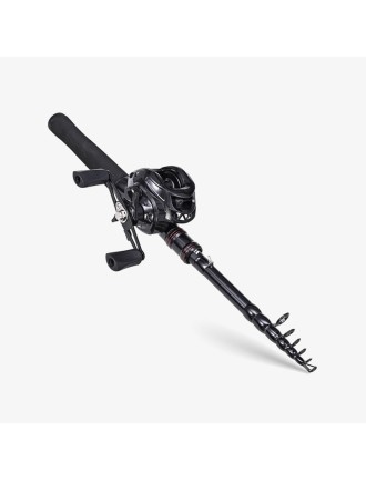 Portable telescopic fishing rod set