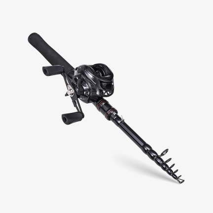 Portable telescopic fishing rod set