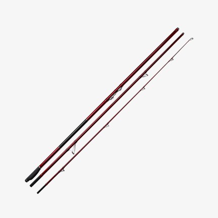 Red carbon fiber three-section fishing rod