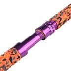 Orange leopard print two-section fishing rod