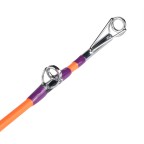 Orange leopard print two-section fishing rod
